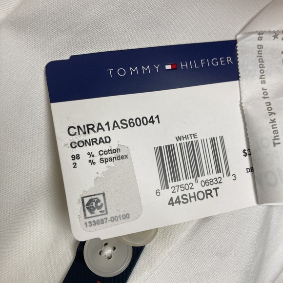 Tommy Hilfiger Mens Modern fit Sport Coat Blazer 44 S White Solid - Picture 6 of 8